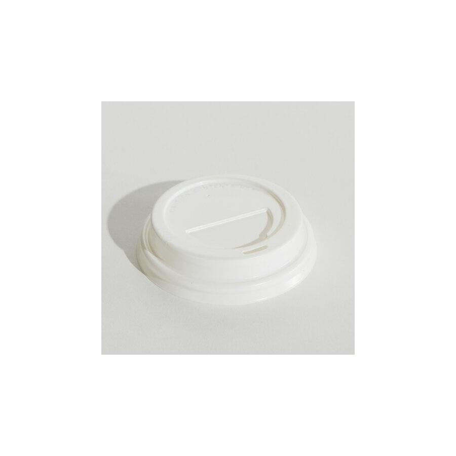 Coffee Cup Lid - 12oz Travel Lid White Pin 100/10