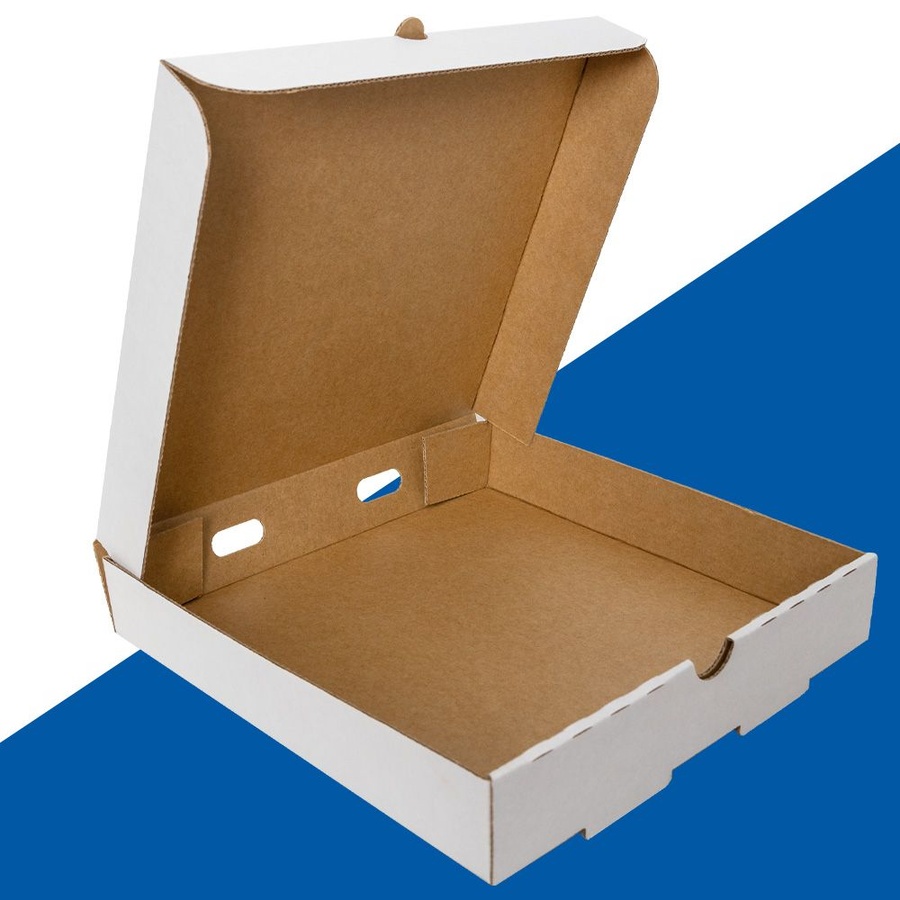 Pizza Box - 13" White/Brown OJI 100