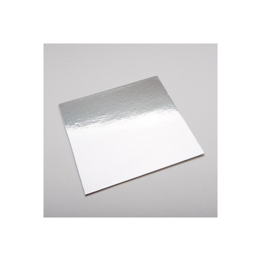 Cake Base - 8&quot; Silver Square DP 50