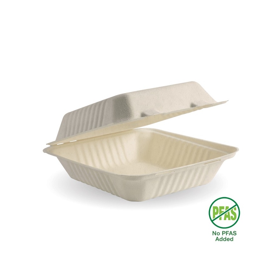 Snack Box - White Sugarcane 20x22x9cm/7.8X8X3 Bio 100/2