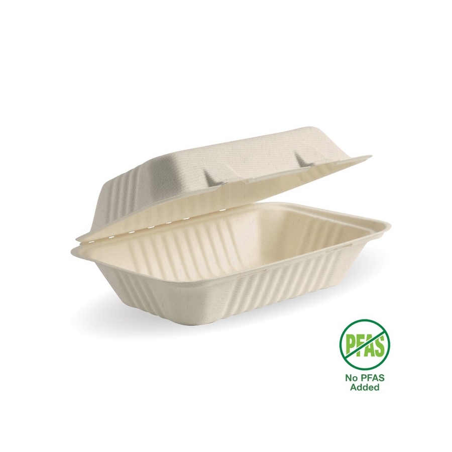 Snack Box - Medium Sugarcane Natural 23x15x8/9x6x3 Bio 125/2