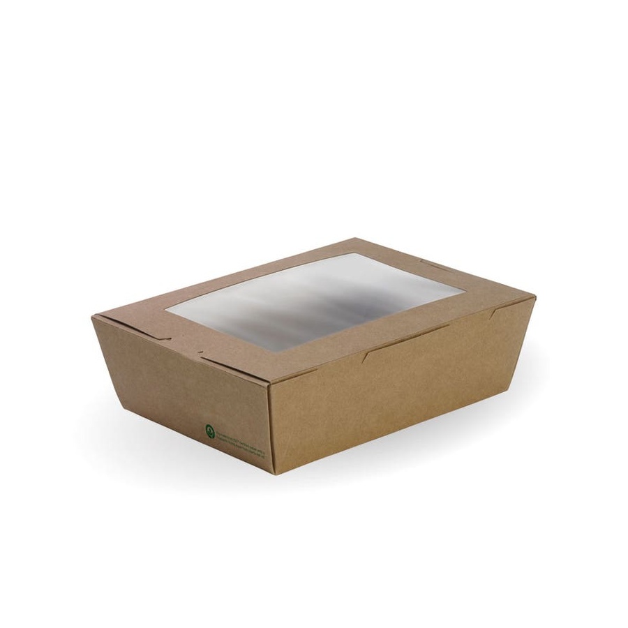 Lunch Box - Large Kraft with Window Bio 50/4