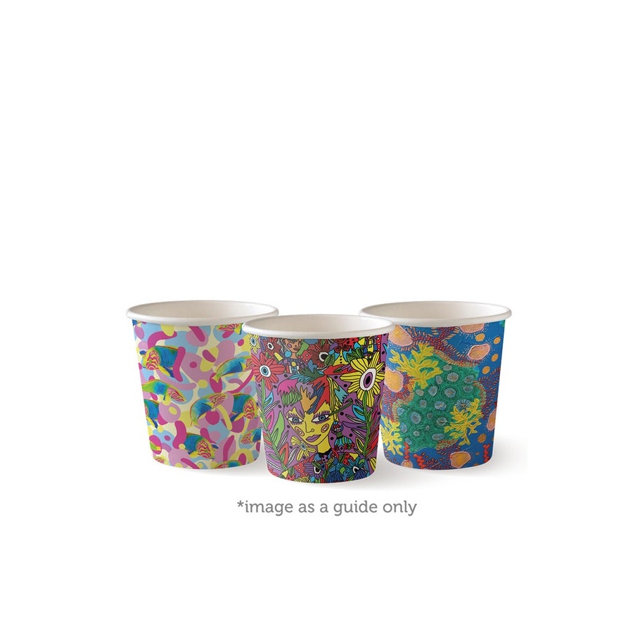 Coffee Cup - 4oz Art Series Single Wall Bio 50/40