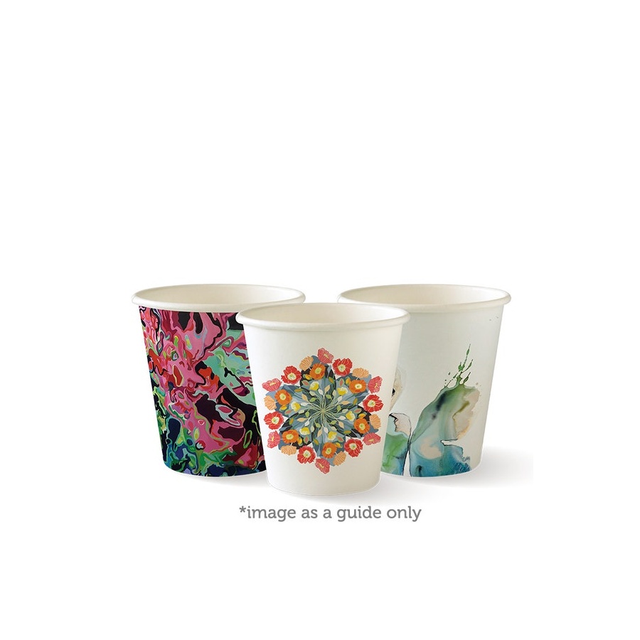 Coffee Cup - 6oz Art Series Single Wall Bio 50/20