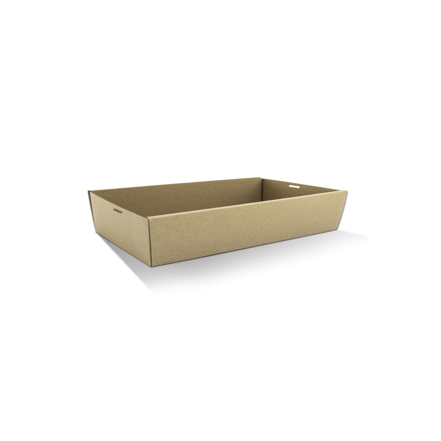 Catering Tray - Large Kraft 560x255x80mm Pac 10/5