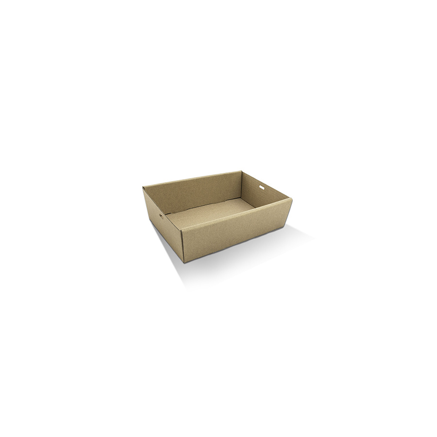 Catering Tray - Small Kraft 255x155x50mm Pac 10/10