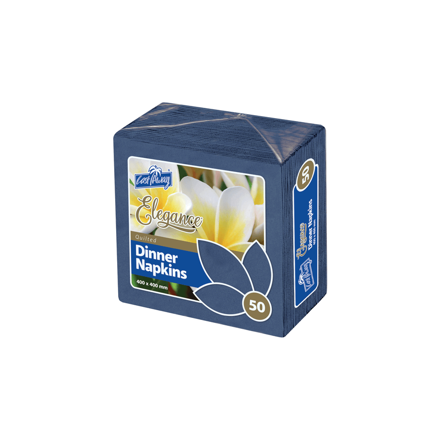 Dinner Napkin - 2 Ply Dark Blue Quarter Fold Elegance 50/10 MPM