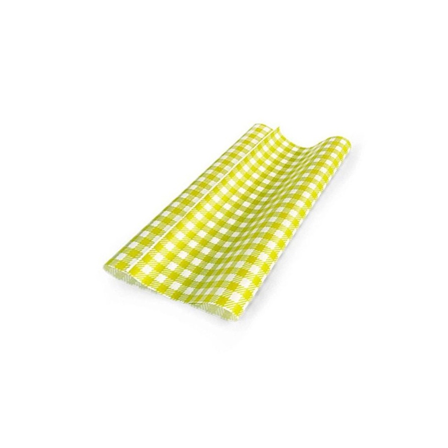 Greaseproof Paper - Yellow Gingham 190x300mm 200sh PacTr