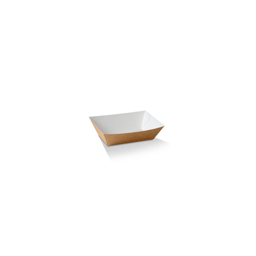Food Tray - #1 Brown/White PacTr 250/4