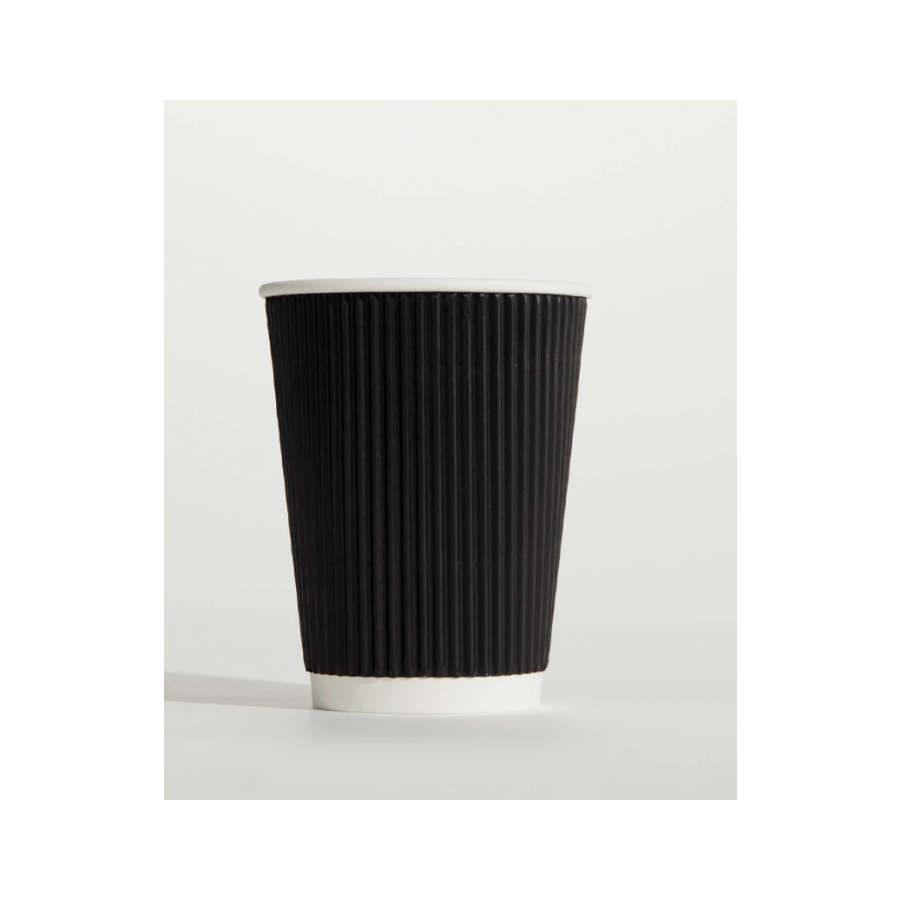 Coffee Cup - 8oz Lockey Triple Wall Black GP 25/20