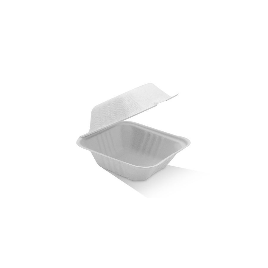 Burger Box - Sugarcane 6" 152x152x80mm 50/8 Pac
